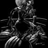 "Reaping"  is a viny twist on the story of Peter Peter Pumpkin Eater. Illustration © Stanley Morrison
